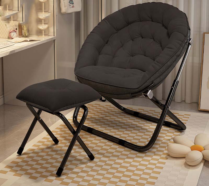 Comfort Pedal Obsidian Black - Dormitory lounges upgraded in washable flocking fabric
