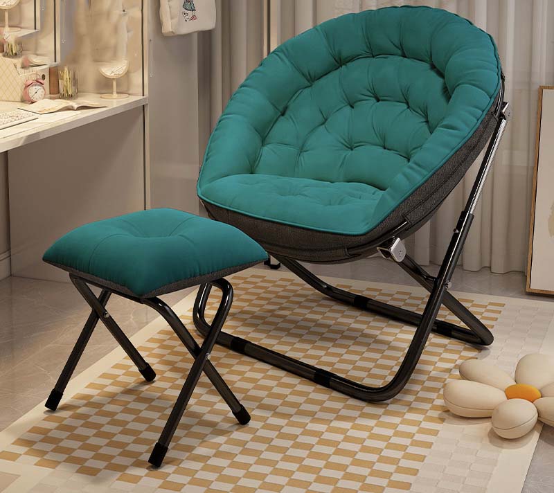 Comfortable pedal Emerald Green - Dormitory lounge chairs upgraded with washless flocking fabric