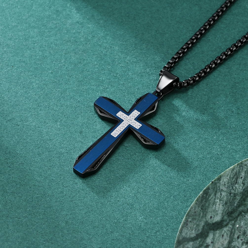 Blue black necklace