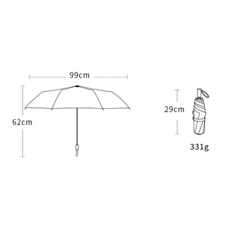 Triple folding umbrella-manual