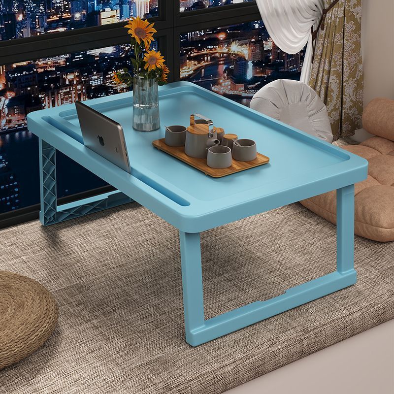 Bay window table [peacock blue] 68*36*27cm collapsible
