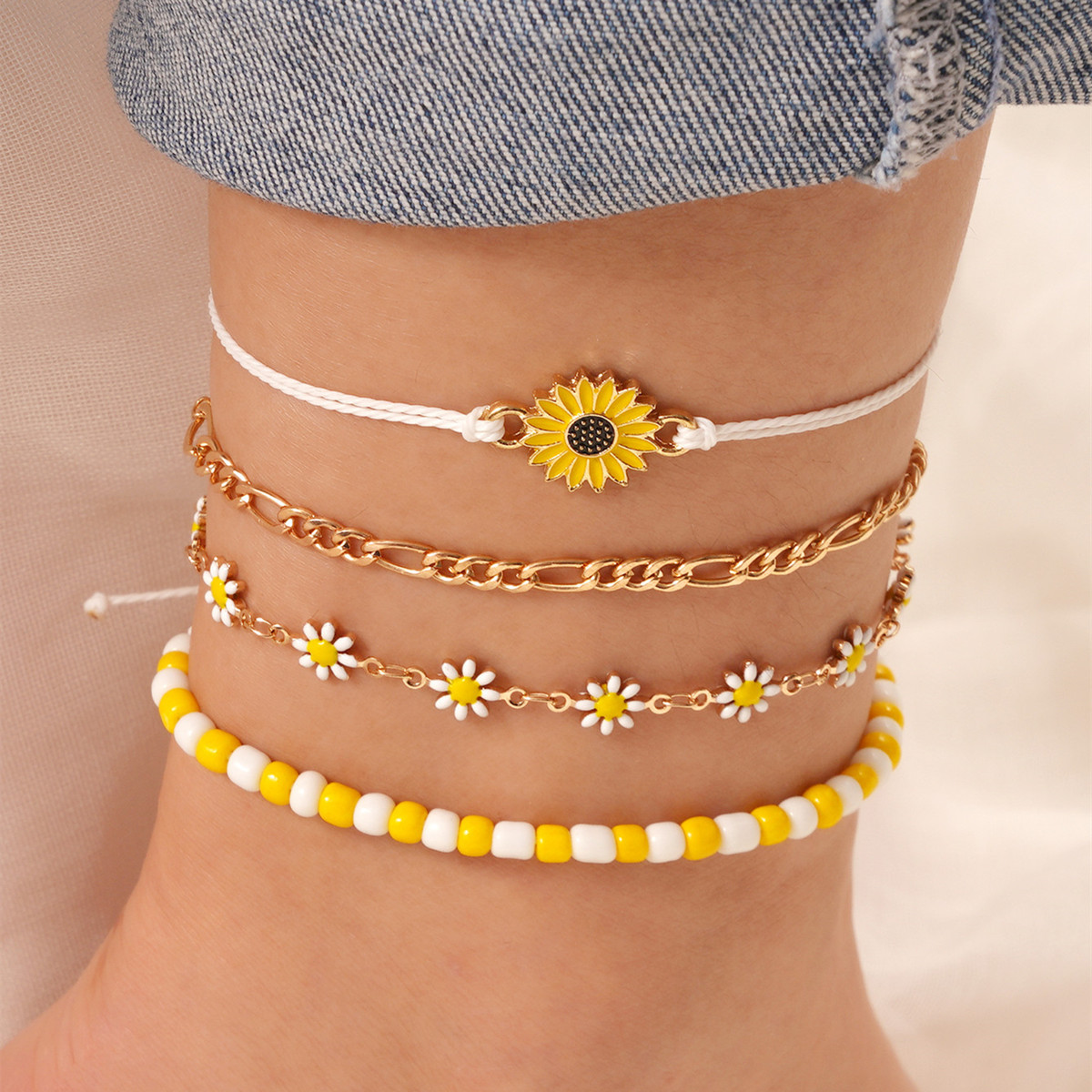 Yellow - anklet