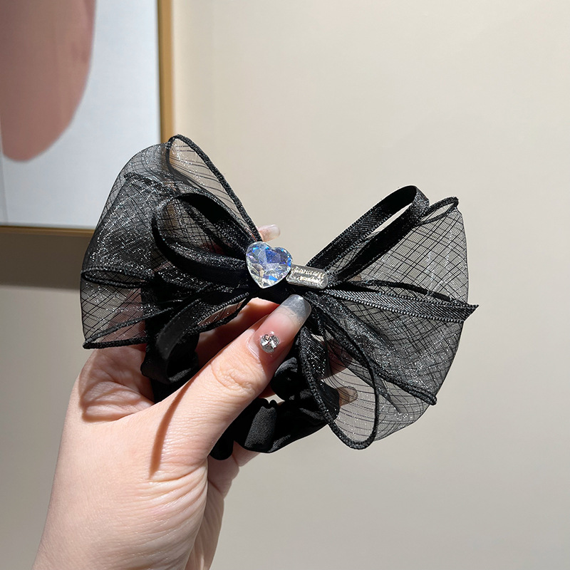 Black bow scrunchie