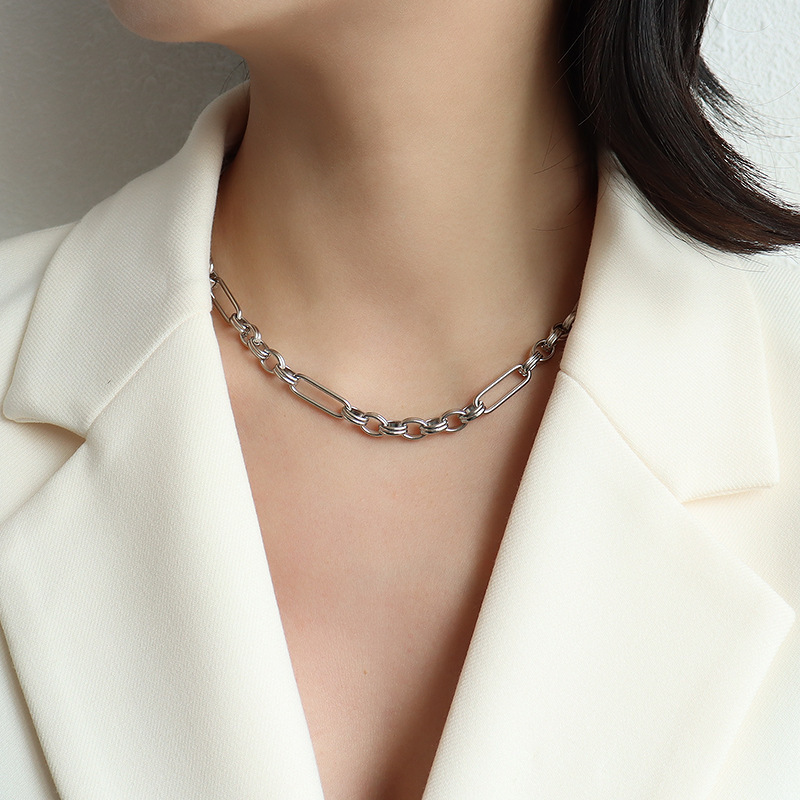 Steel necklace 42cm