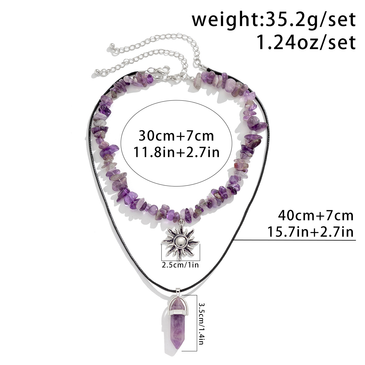White K  Transparent Purple set 4118