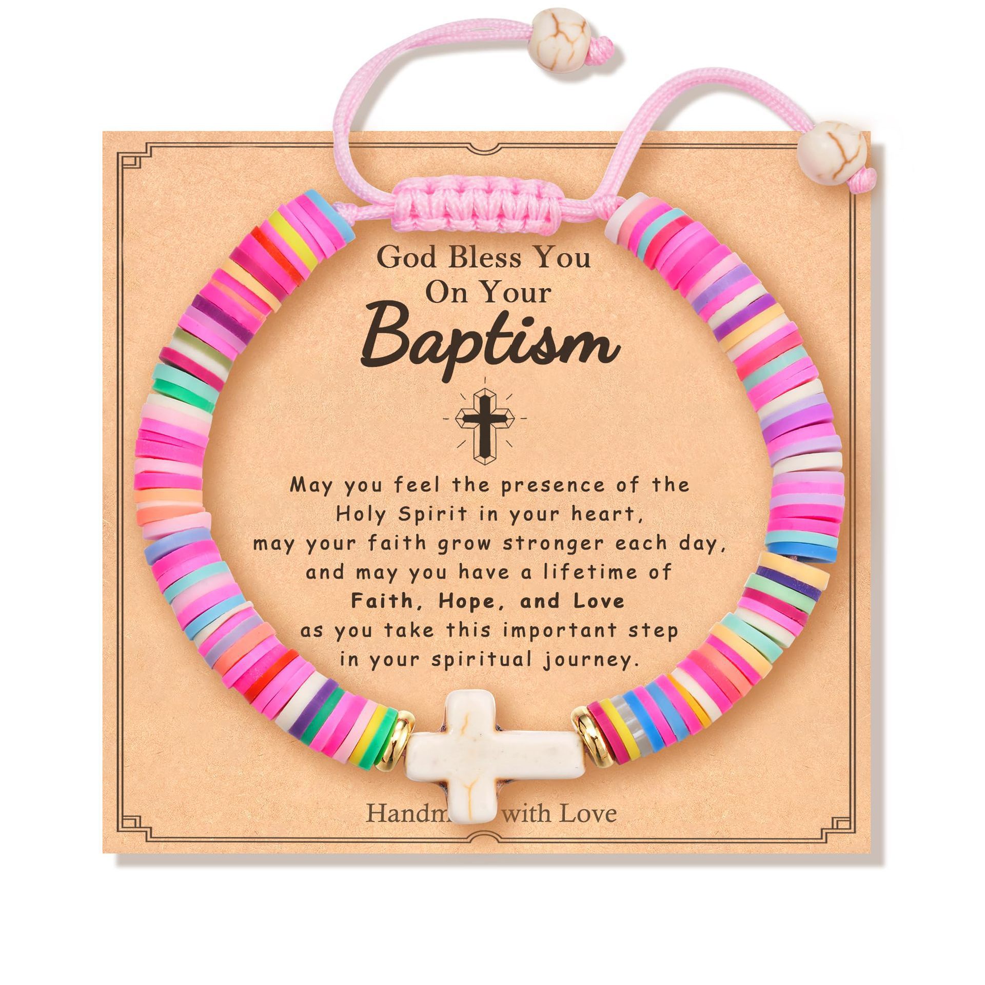 Baptism bracelet with card