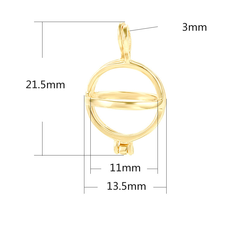 yellow gold large size-21.5x29mm