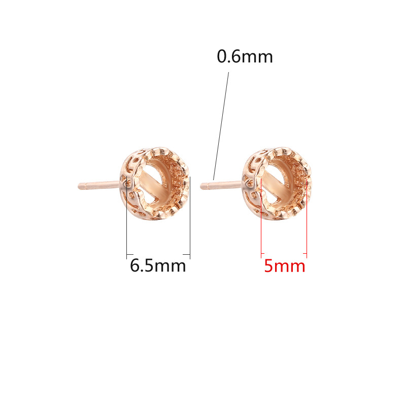 rose gold color 5mm