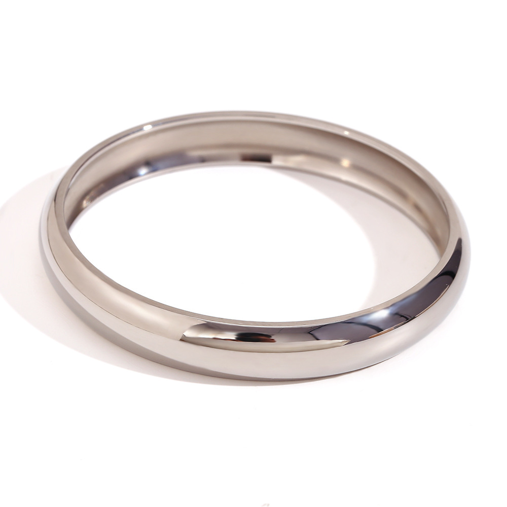 7:10mm wide smooth face bracelet inner diameter 60mm-steel color