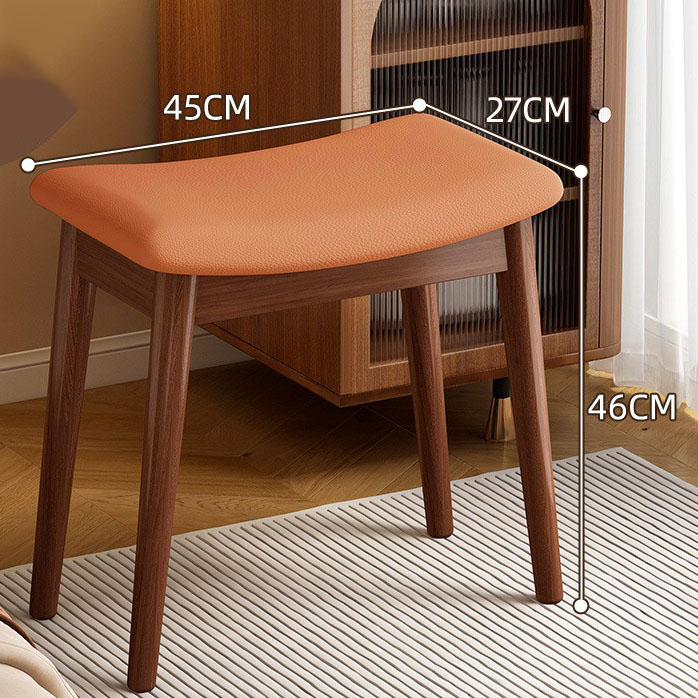 Walnut/orange stool top
