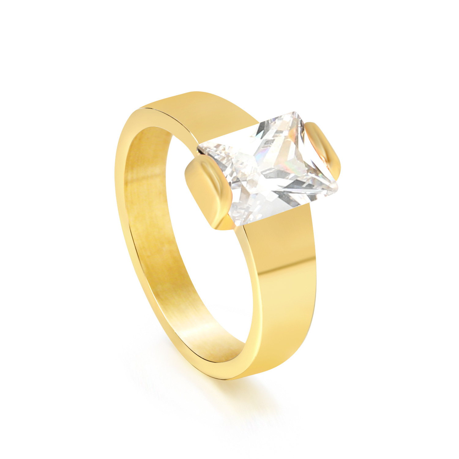 White diamond ring Gold RI1455A6-9G No. 7