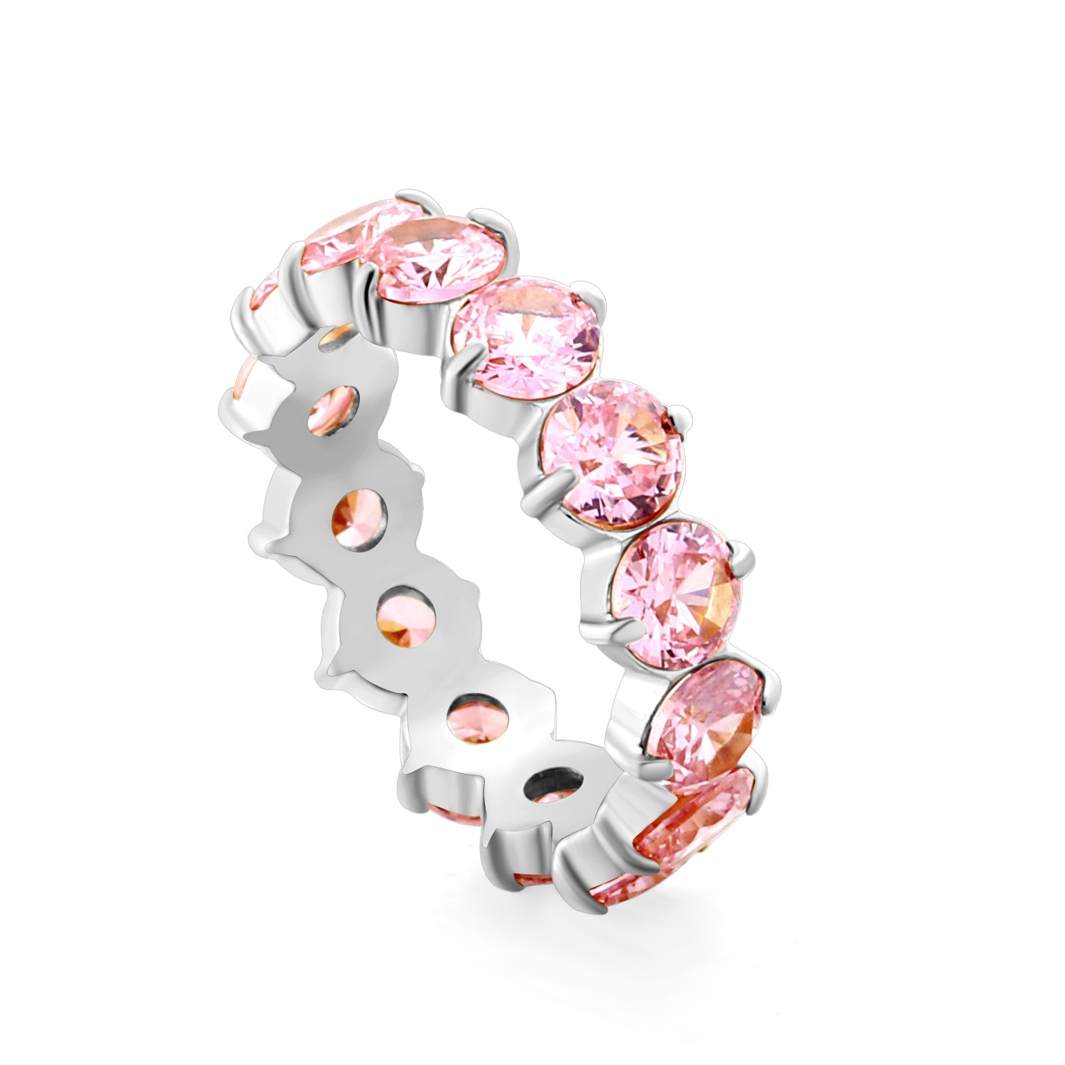 Pink diamond ring Steel RI1408F6-9S No. 6