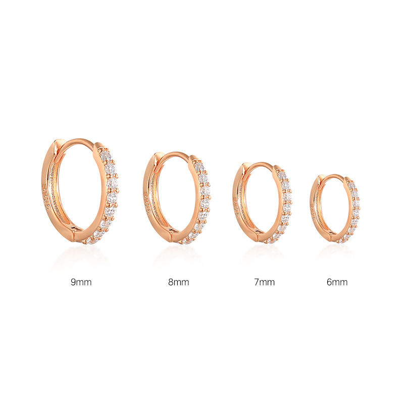 rose gold color plated 6mm