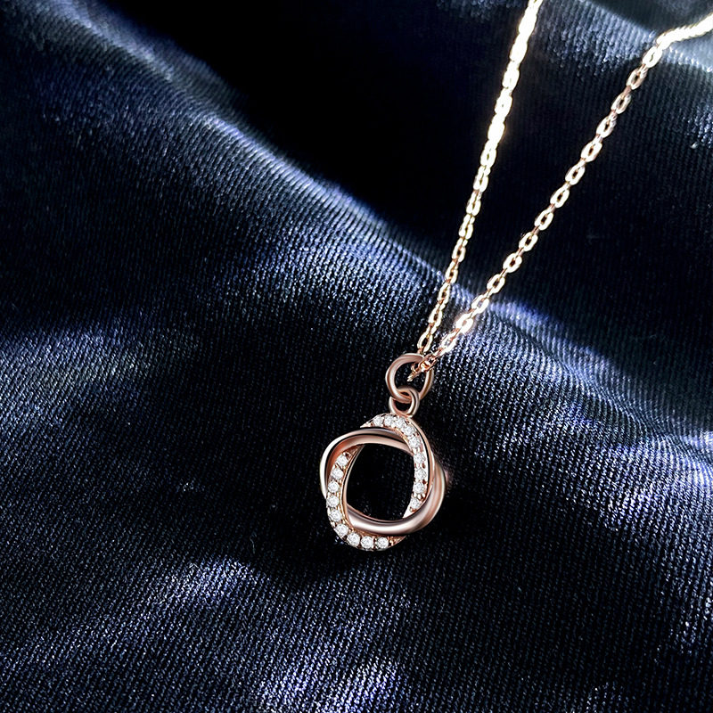 2:rose gold color Necklace-40:5CM