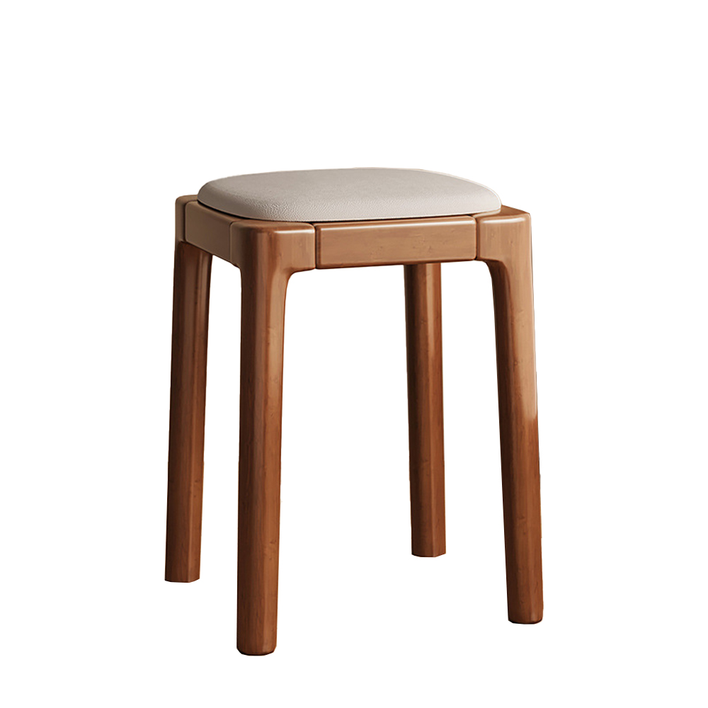 Walnut color   grey stool top