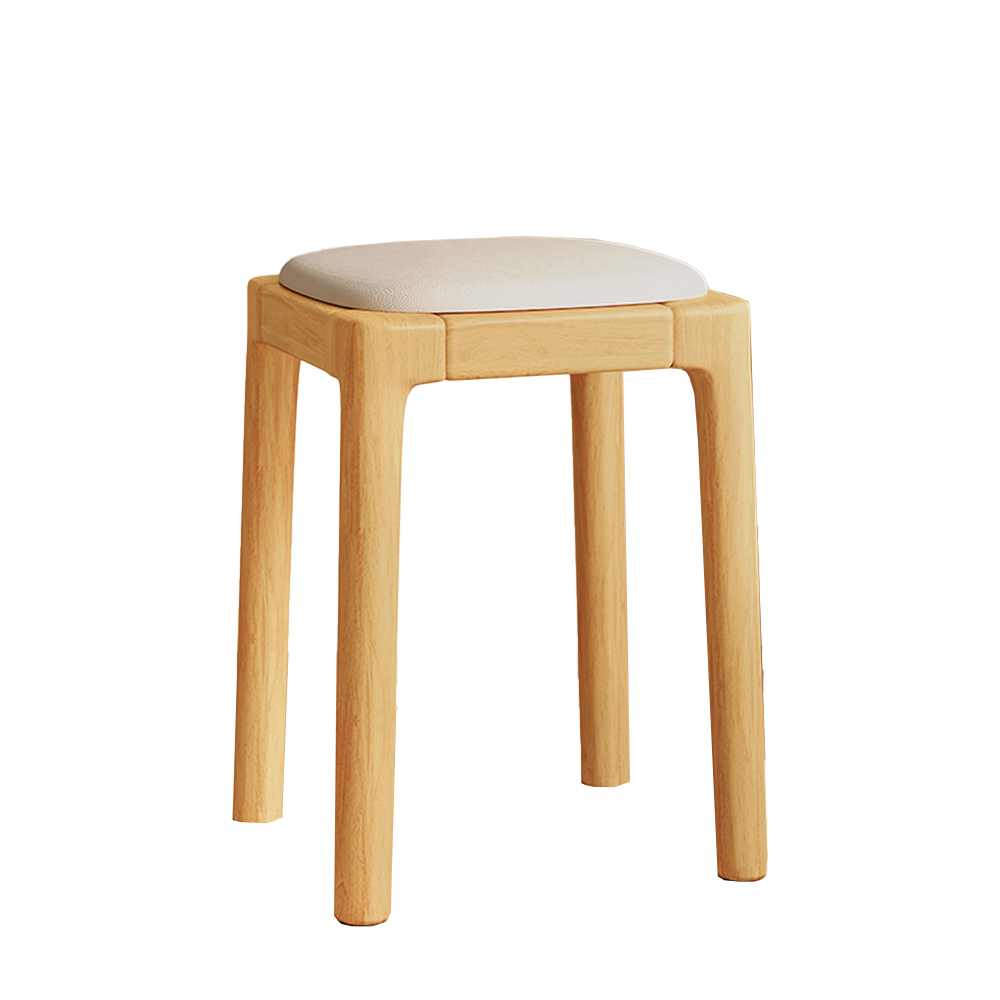 Wood color   white stool top