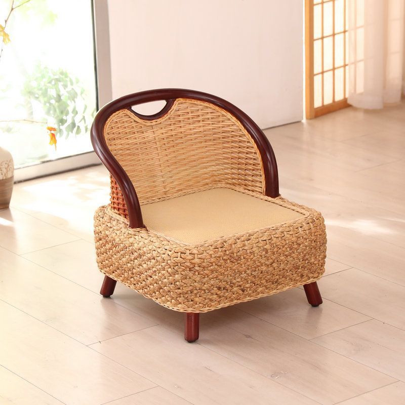 Two-color low chair with back seat height 23cm
