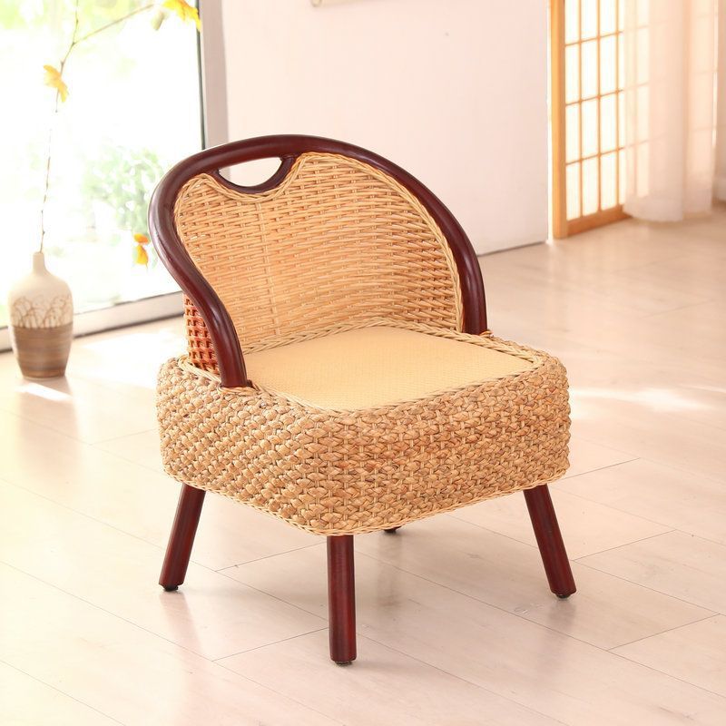 Two-color chair with back seat height 33cm