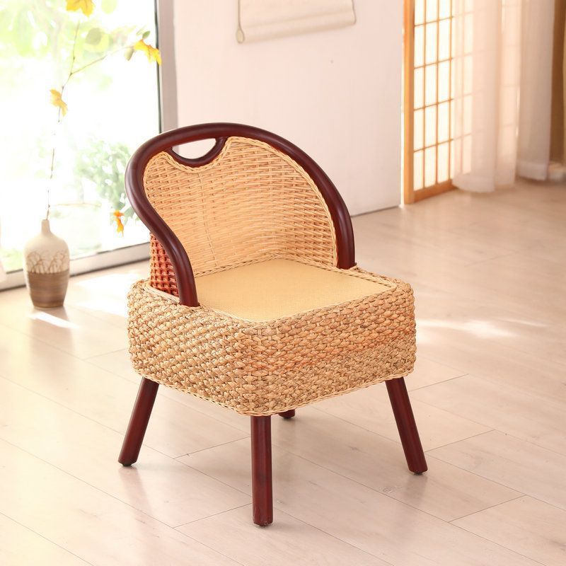 The two-color backrest chair sits 38cm high