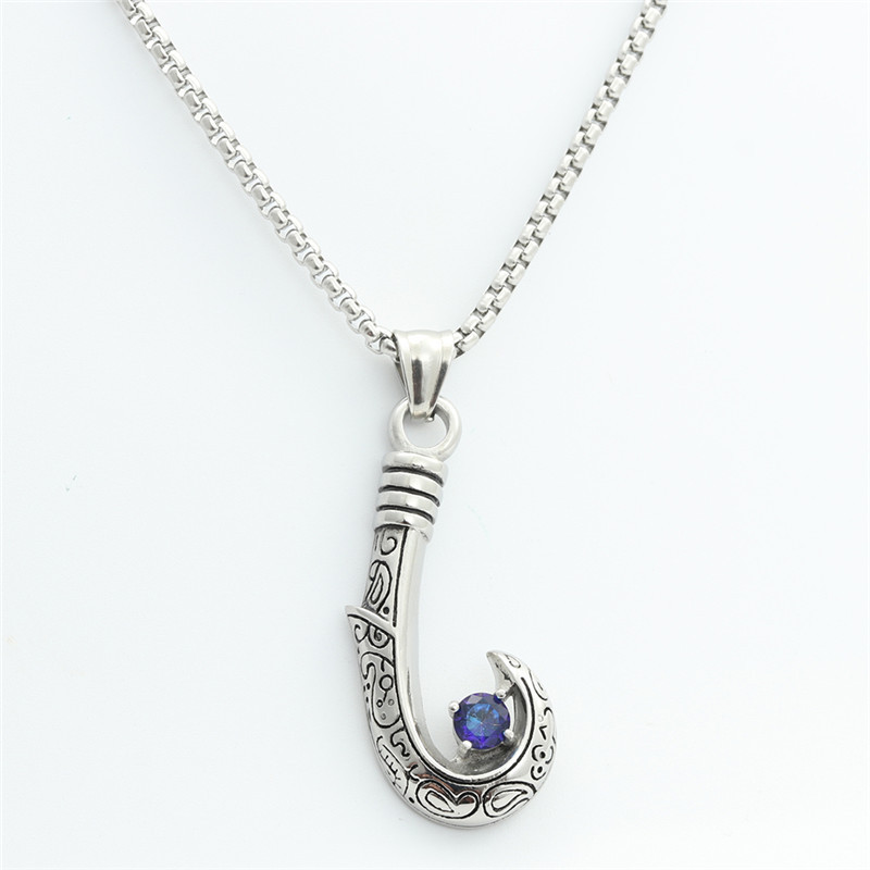 2:Blue diamond pendant with chain 3.0 * 60cm