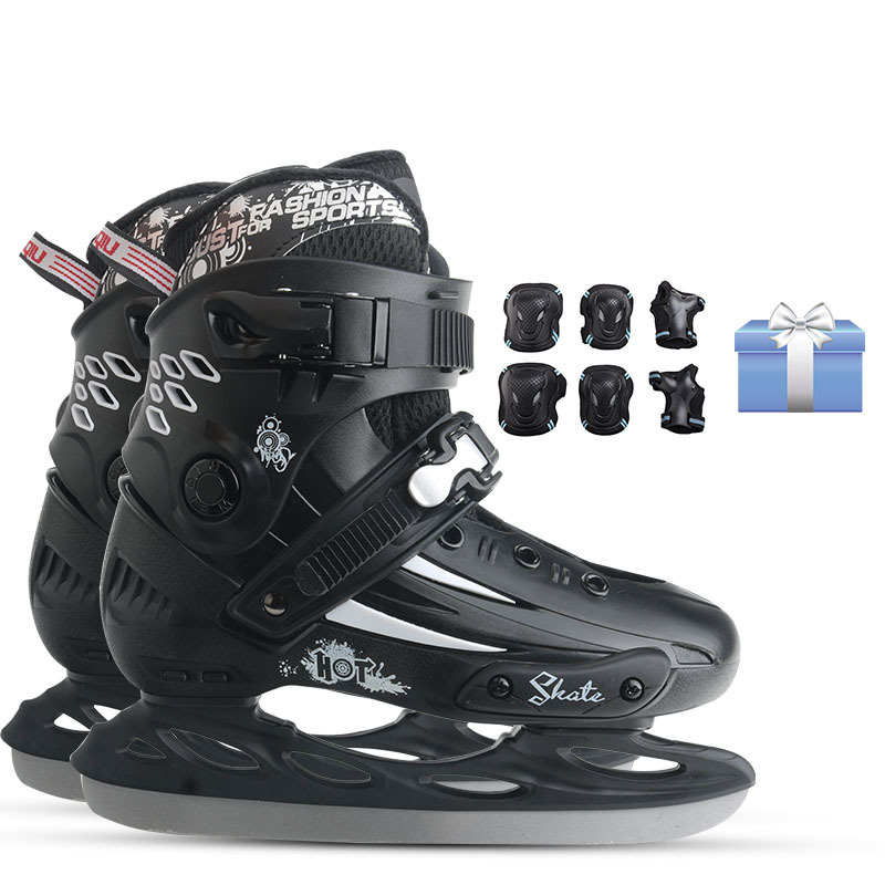 Ice skates   protective gear   gift bag
