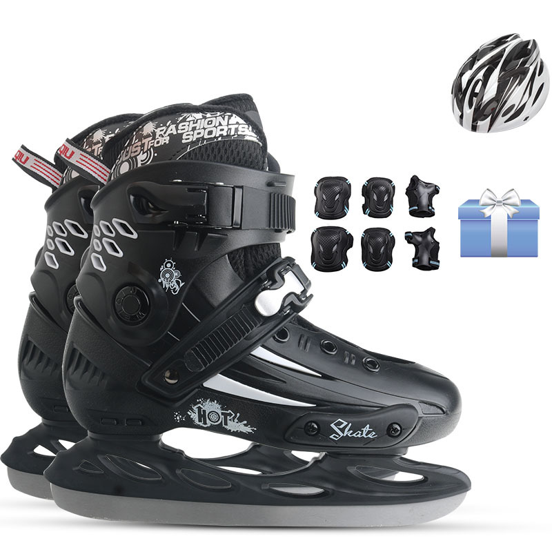 Ice skates   protective gear   helmet   gift bag