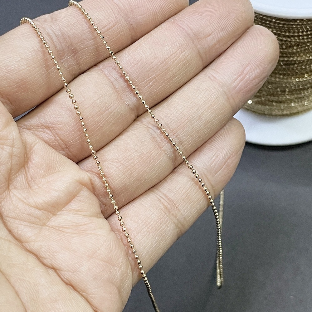 14k gold color bead chain