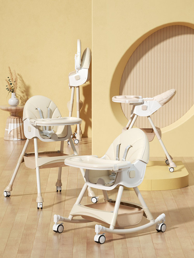 pedalless Khaki   Rocking chair   universal wheel
