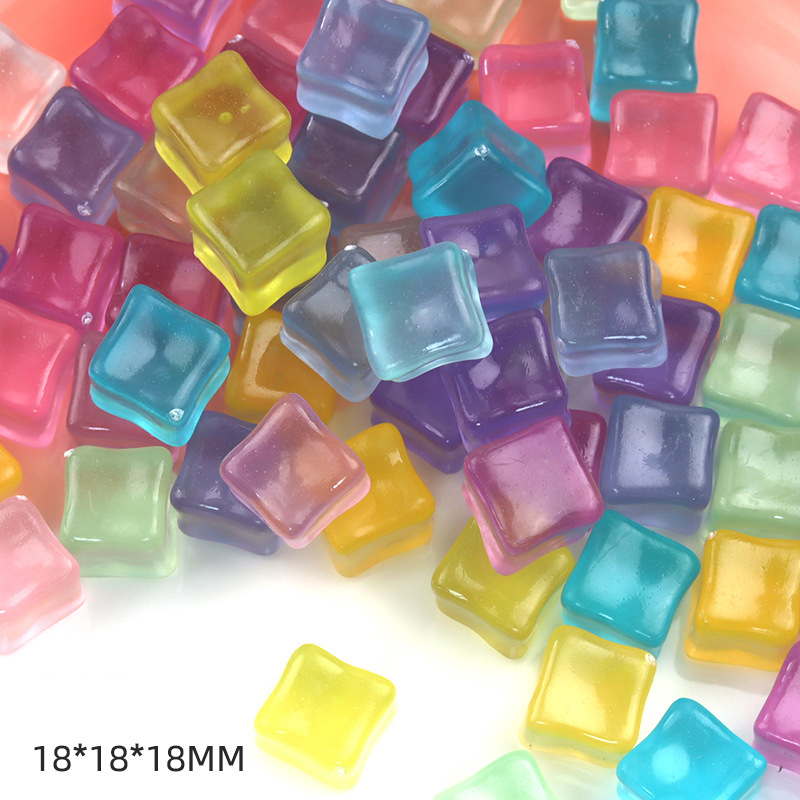 Luminous Colored Square ice 18mm