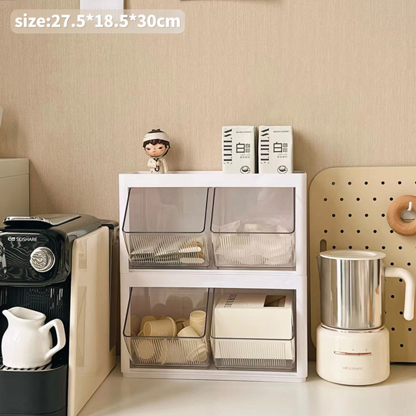 White [ tea shelf   tea shelf ] can be hung up and down.