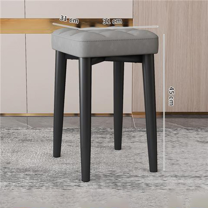 (Mystery Grey - Technology cloth) All black stool legs