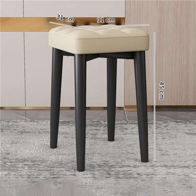 (linen white - Nappa leather) All black stool legs