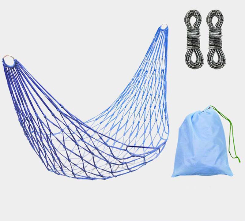 Blue reinforced storage bag   rope length 230cm 10 strands of hanging net