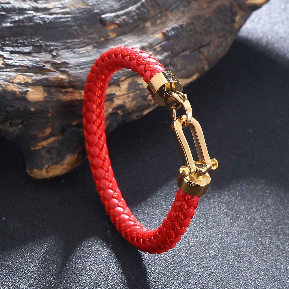 red leather 【gold】