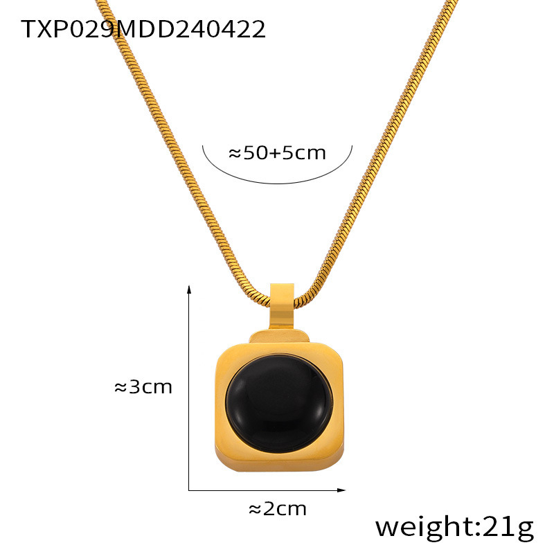 TXP029- Gold and black agate