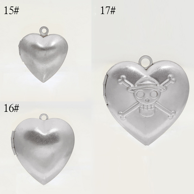 Copper plated white k 17 heart-shaped photo box /3