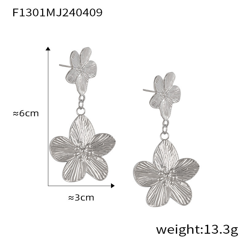 F1301- Steel earrings