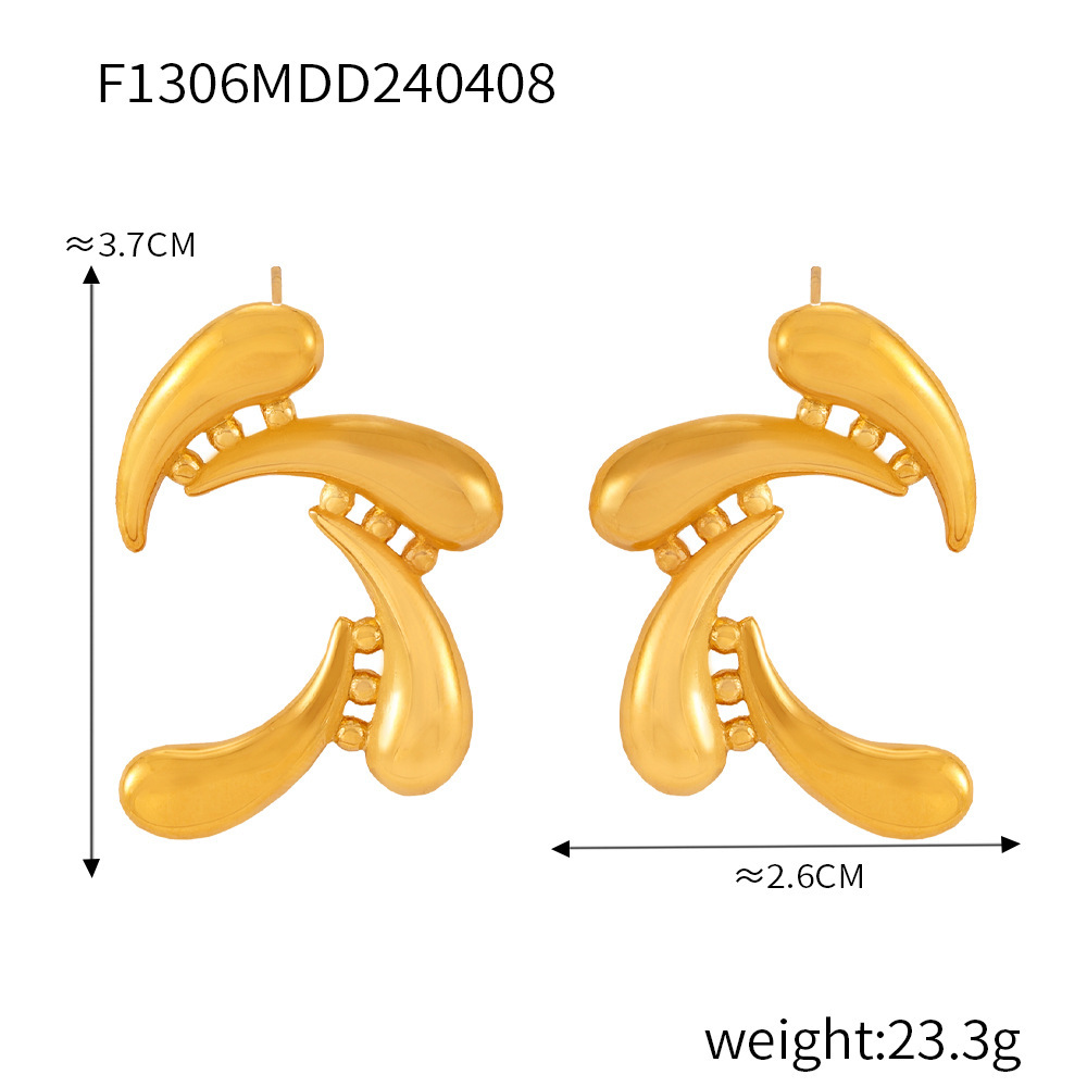 F1306- Gold earrings