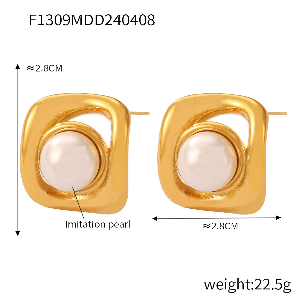 F1309- Gold earrings