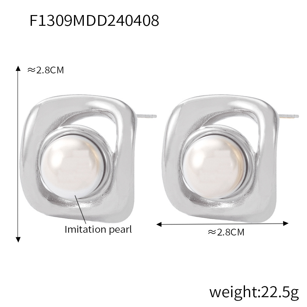 10:F1309- Steel earrings