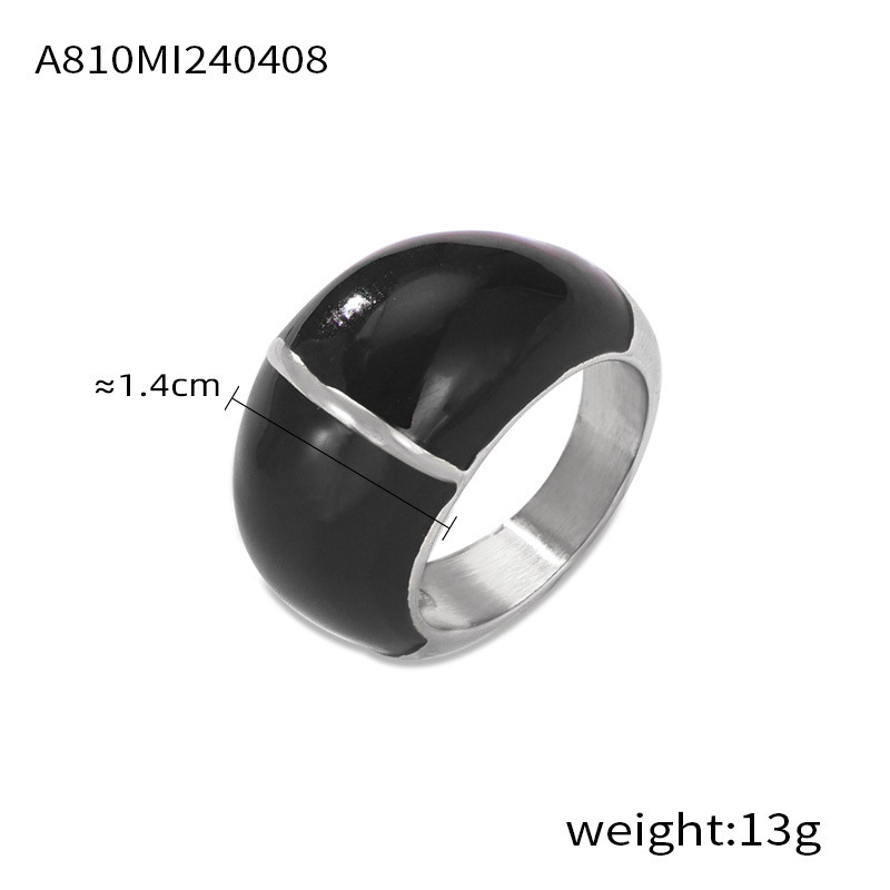 Steel black ring