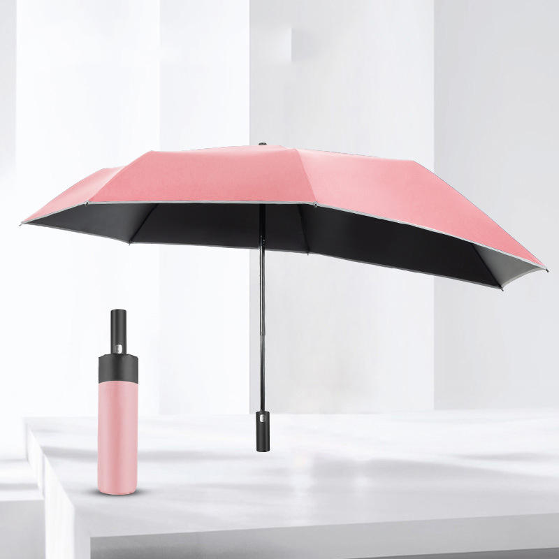 Automatic backpack umbrella pink 23 inches