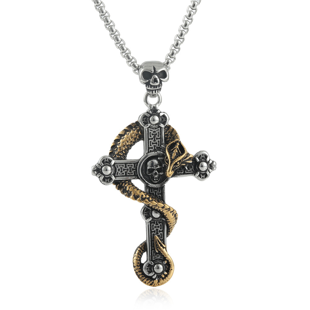 sliver and gold ( skull buckle ) Single pendant