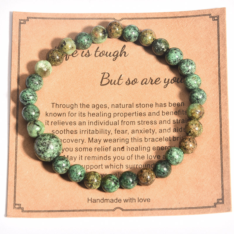 African Turquoise with card 6MM