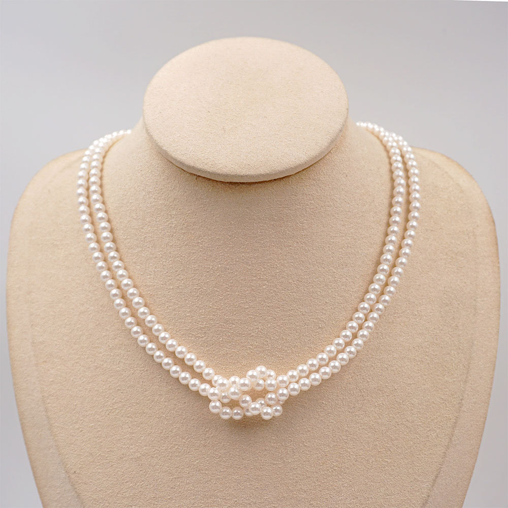 All white pearl necklace