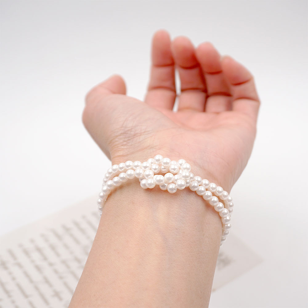 2:All white pearl bracelet