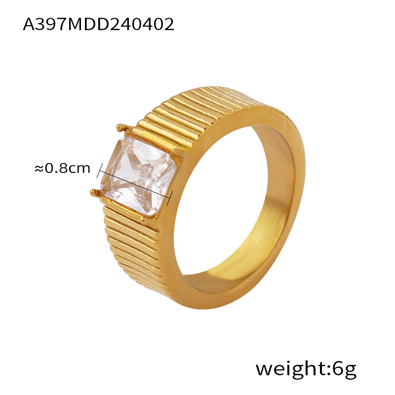 6:A397- Gold ring - number 6