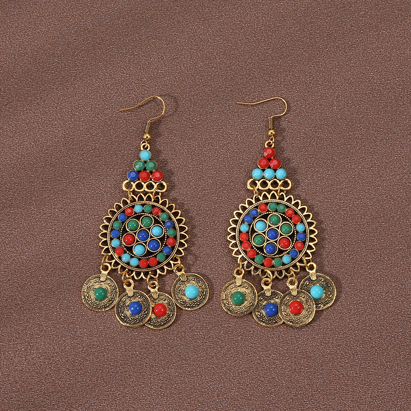4:Antique gold earrings