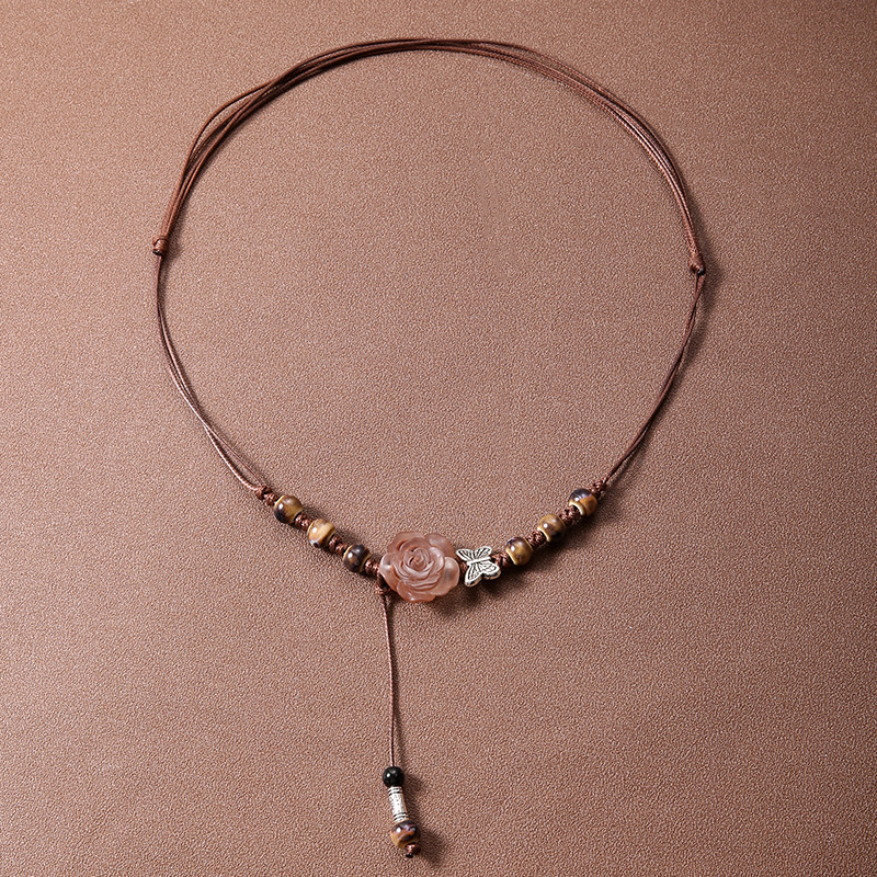 Vintage tassel flower necklace