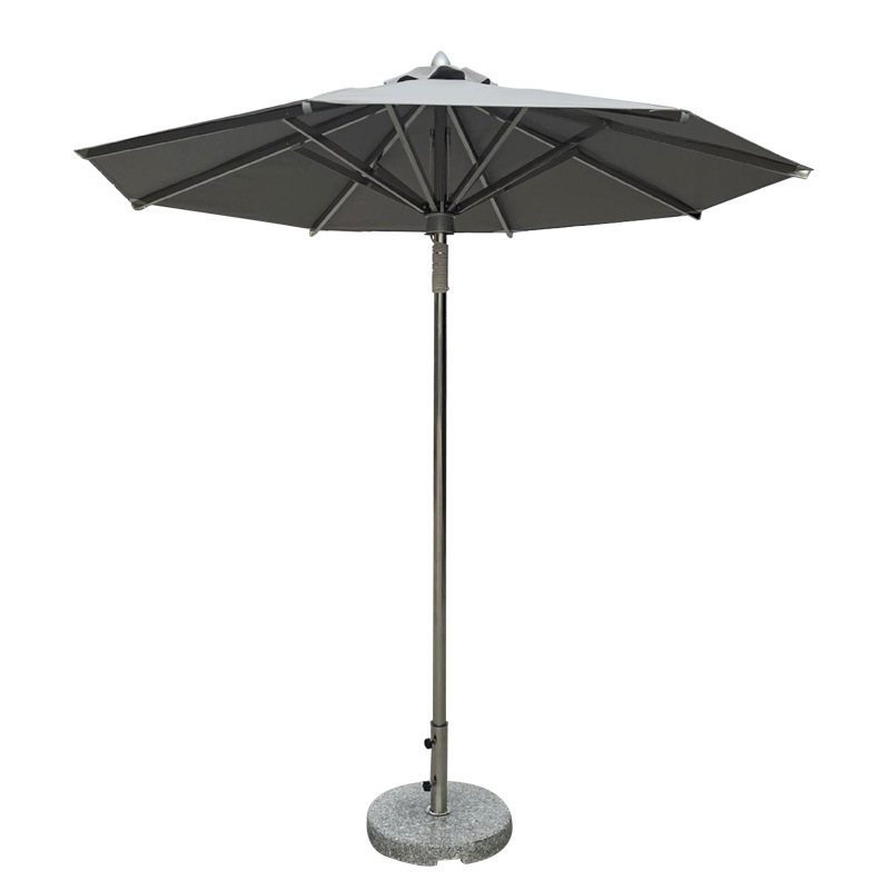 Deluxe Single top 48 pillar (flash silver) Central pillar Umbrella (280g polyester cloth - without base)